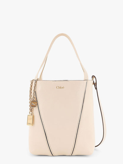 Chloe' Spin Leather Shoulder Bag With Chloé Logo Detail