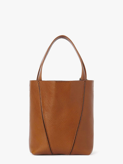 Chloe' Spin Leather Shoulder Bag With Chloé Logo Detail