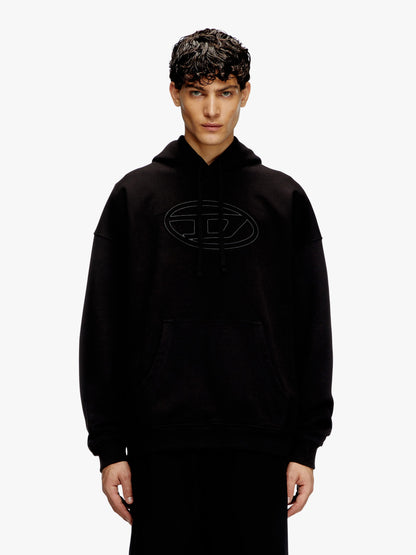 Diesel S Ummer Bigoval Biologic Cotton Sweatshirt With Frontal Oval D Logo