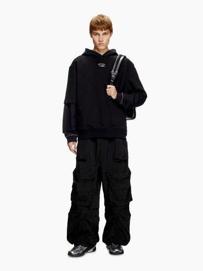 Diesel S Cooling Biologic Cotton Sweatshirt With Metal Oval D Logo