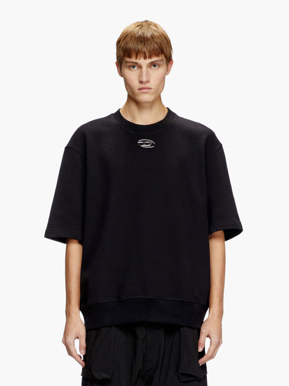 Diesel S Cooling Biologic Cotton Sweatshirt With Metal Oval D Logo