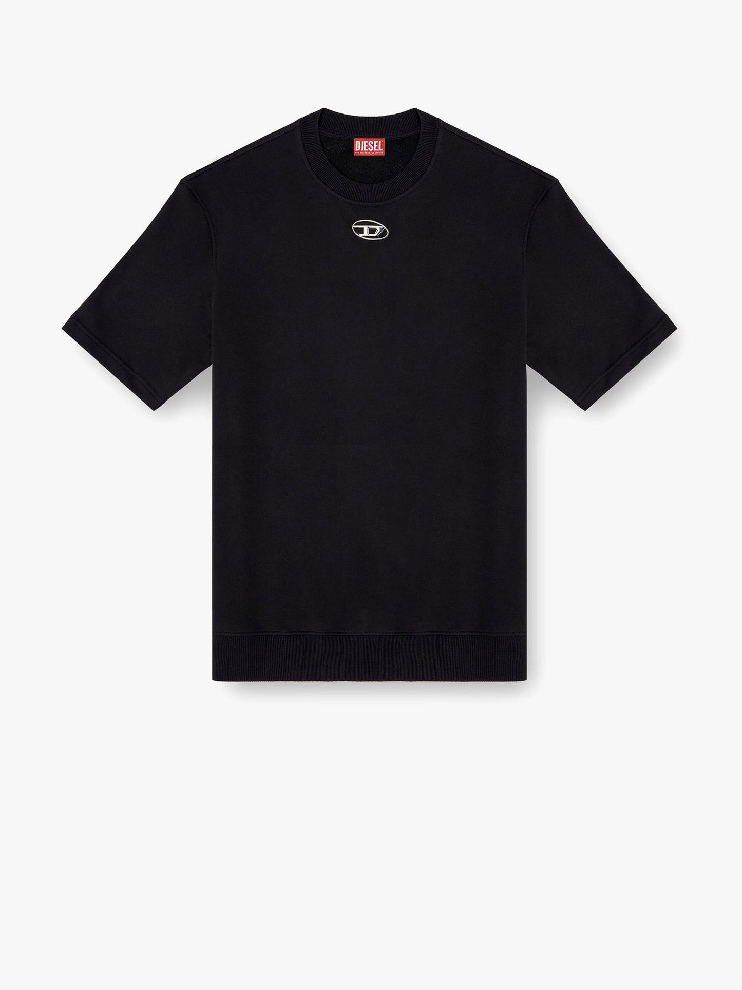 Diesel S Cooling Biologic Cotton Sweatshirt With Metal Oval D Logo