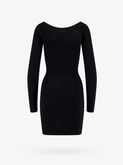 Diesel Viscose Blend Dress With Metal Oval D Logo