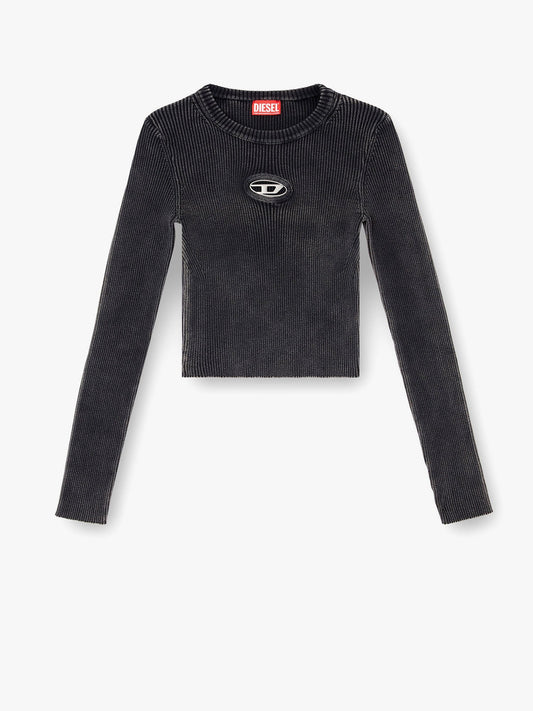 Diesel M Anchor Ribbed Cotton Top With Frontal Logo