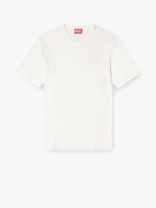 Diesel Biologic Cotton T Shirt With Frontal Oval D Logo