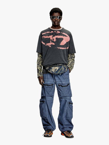 Diesel T Boxt T Shirt With Distressed Effect