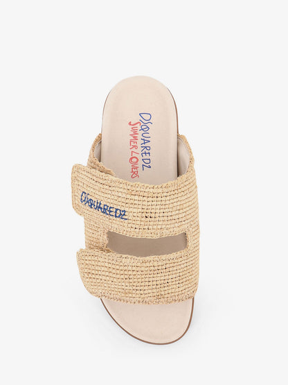 Dsquared2 Dsquared2 Summer Lovers Natural Rafia Sandals