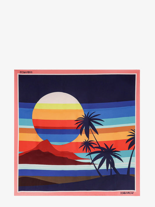 Dsquared2 Dsquared2 Summer Lovers Multicolor Silk Foulard
