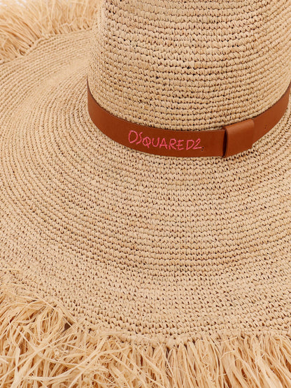 Dsquared2 Dsquared2 Summer Lovers Natural Rafia Hat
