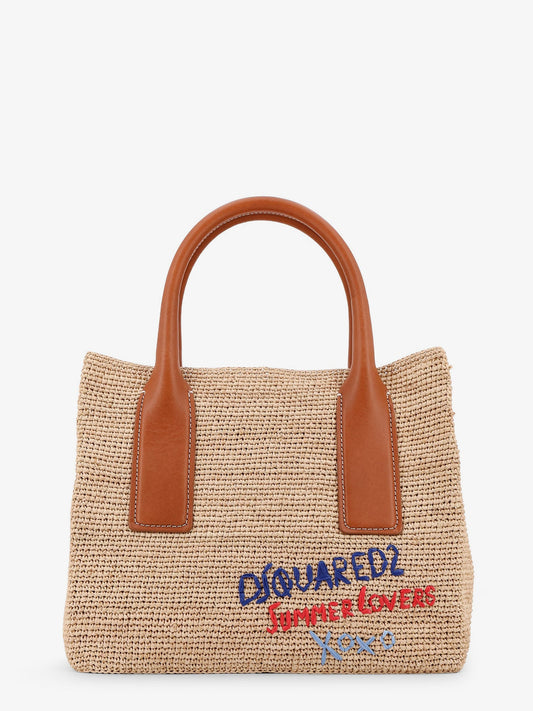 Dsquared2 Dsquared2 Summer Lovers Natural Rafia And Leather Handbag