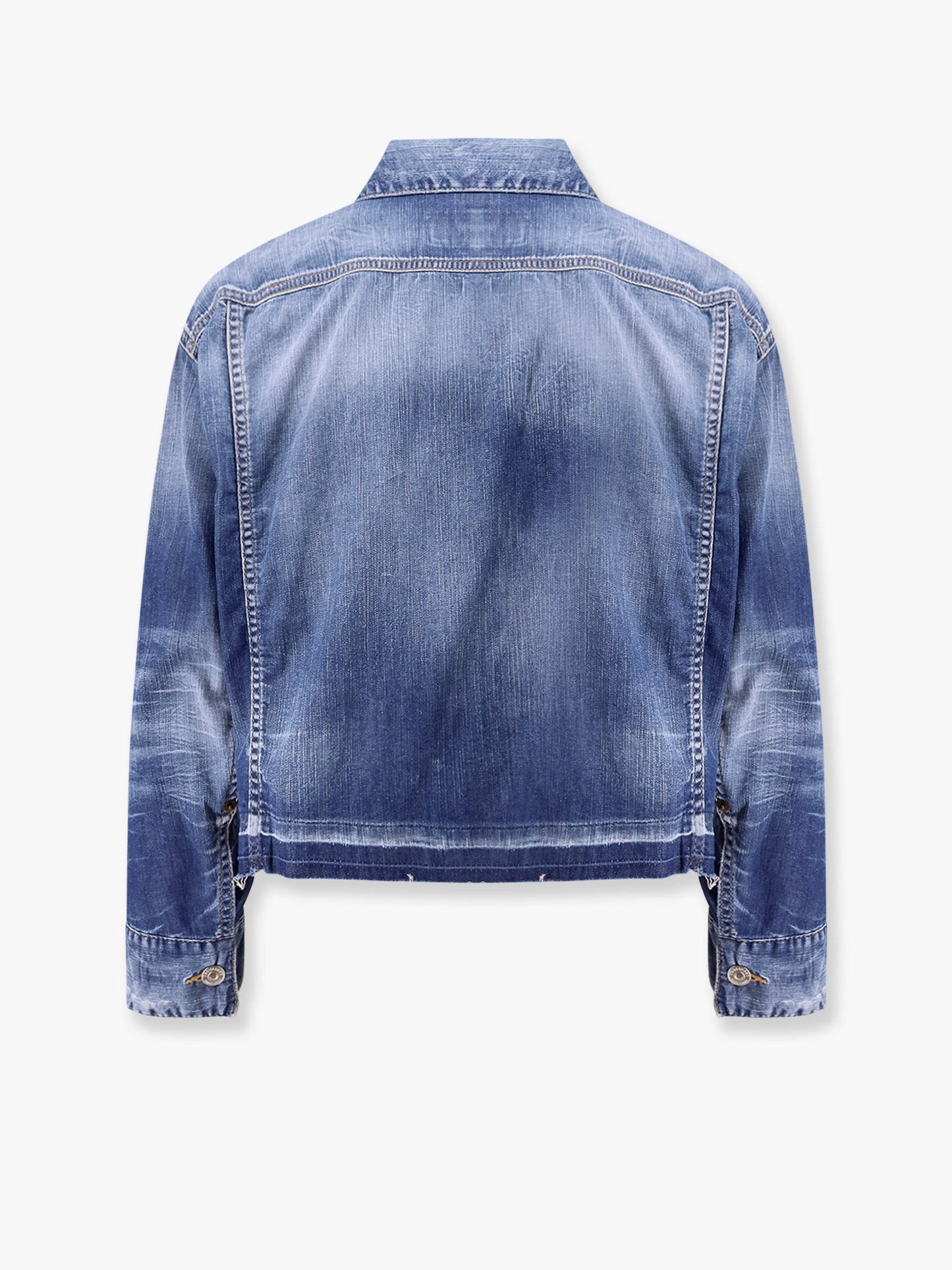 Dsquared2 Dsquared2 Summer Lovers Denim Jacket With Rafia Profiles