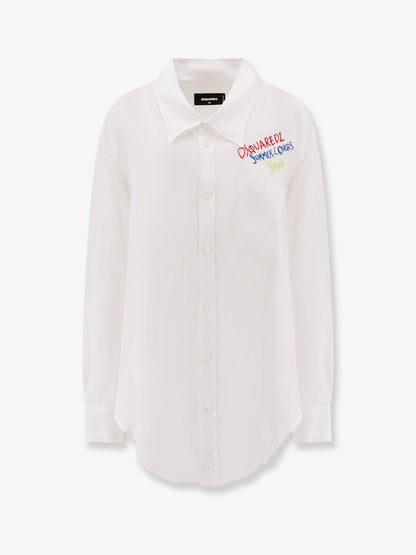 Dsquared2 Dsquared2 Summer Lovers Linen Oversized Shirt