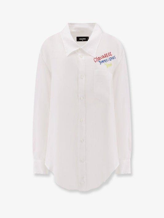 Dsquared2 Dsquared2 Summer Lovers Linen Oversized Shirt