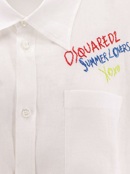 Dsquared2 Dsquared2 Summer Lovers Linen Oversized Shirt