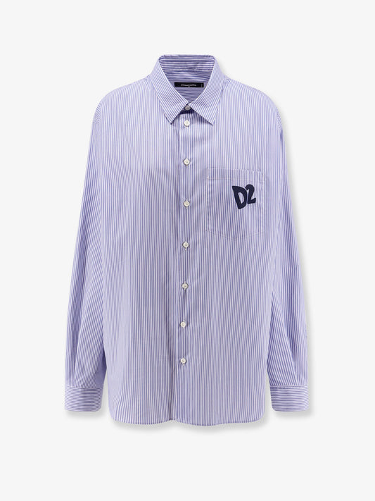 Dsquared2 Dsquared2 Summer Lovers Oversized Striped Cotton Shirt
