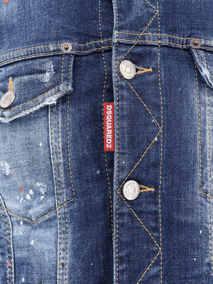 Dsquared2 Dan Jean Jacket With Destroyed Effect