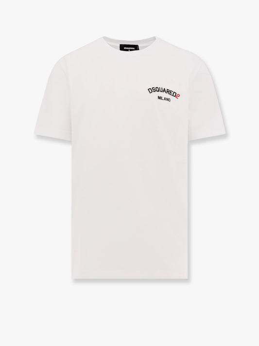 Dsquared2 Cotton T Shirt With Frontal Embossed Logo