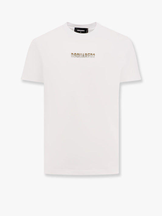 Dsquared2 Cotton T Shirt With Frontal Embossed Logo