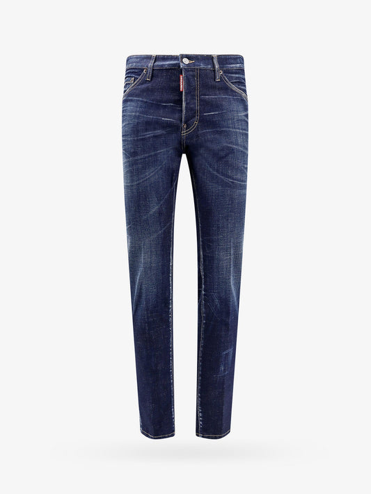 Dsquared2 Denim Jeans With Back Leather Logo Patch