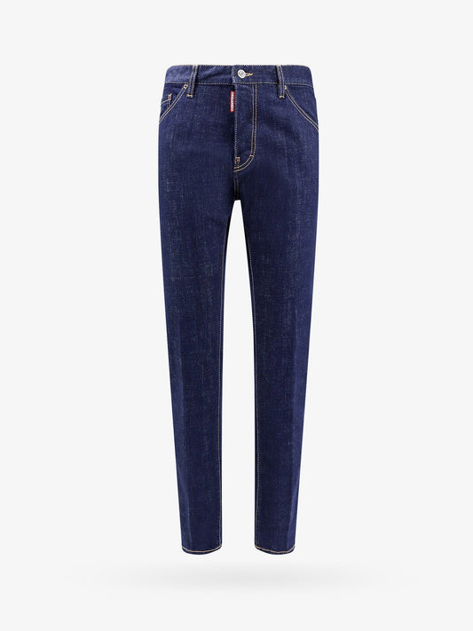 Dsquared2 Cotton Jeans With Leather Logo Patch