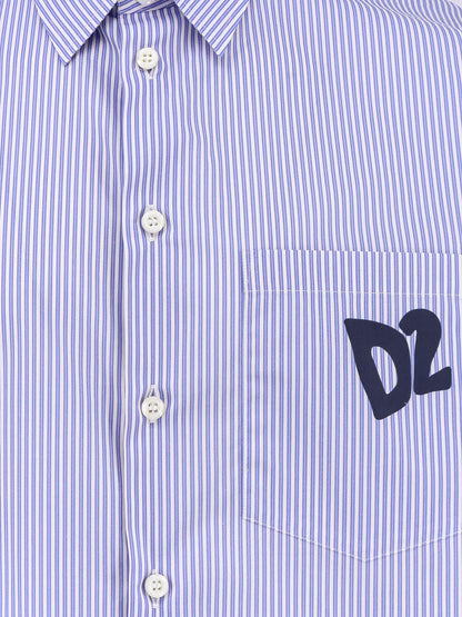Dsquared2 Dsquared2 Summer Lovers Oversized Striped Cotton Shirt