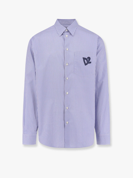Dsquared2 Dsquared2 Summer Lovers Oversized Striped Cotton Shirt