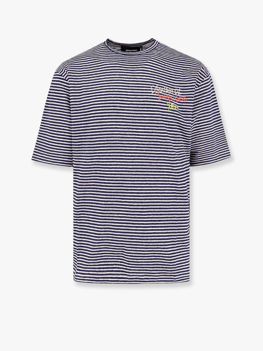 Dsquared2 Dsquared2 Summer Lovers Striped Linen T Shirt