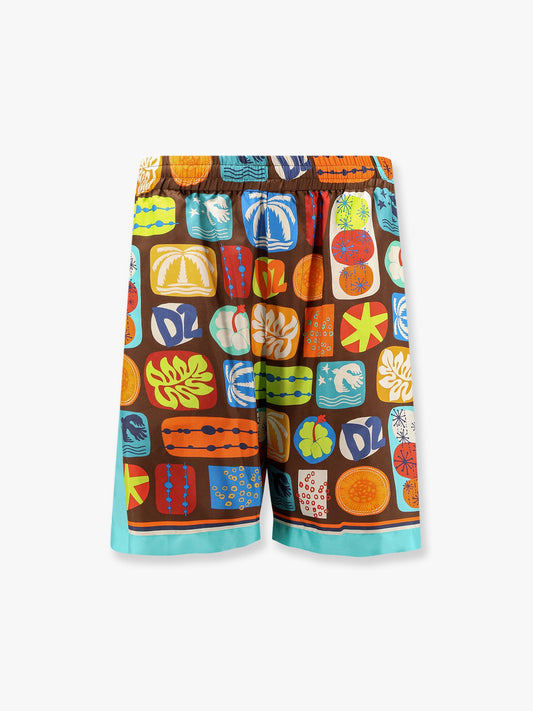 Dsquared2 Dsquared2 Summer Lovers Silk Bermuda Shorts