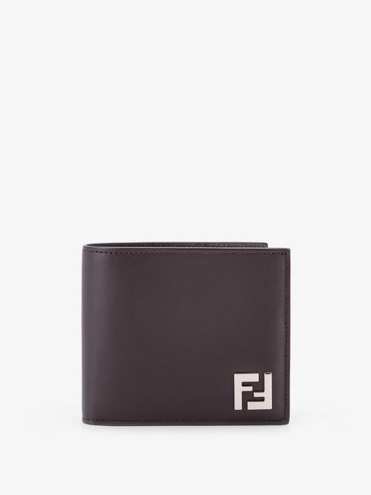 Fendi Leather And Ff Fabric Wallet
