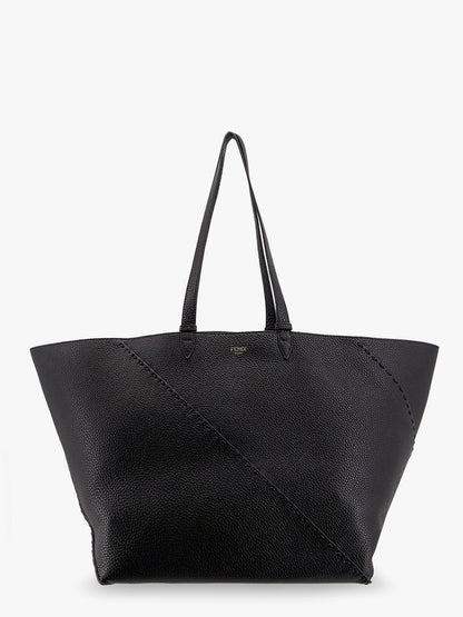 Fendi Diagonal Selleria Large Leather Shopping Bag