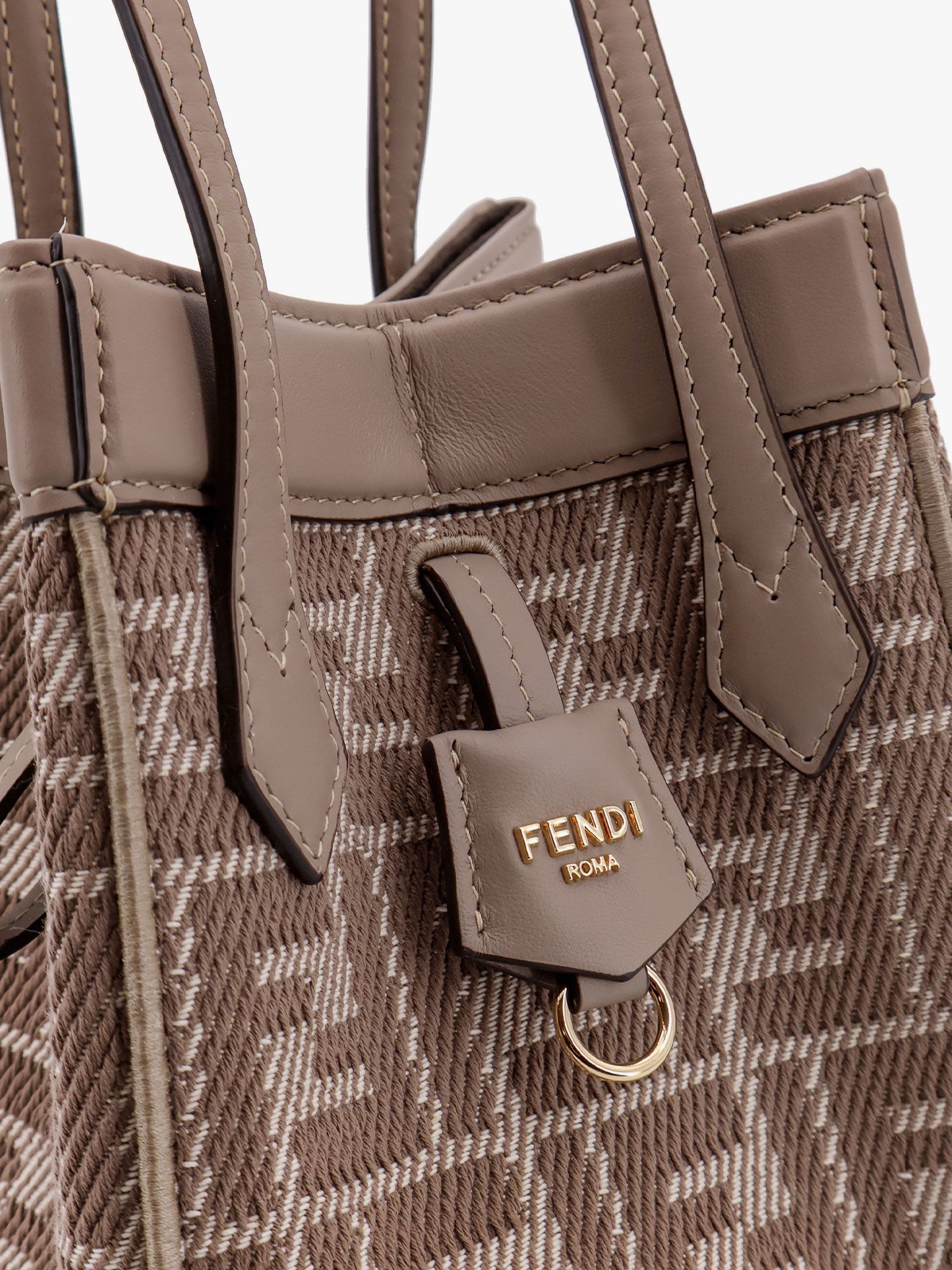 トートバッグ FENDI Origami Mini FF jacquard transformable mini-bag Fendi Origami Mini Leather Blue | Fendi