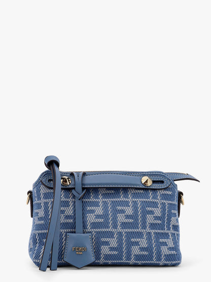Fendi By The Way Soft Mini Denim Effect Ff Jacquard Shoulder Bag