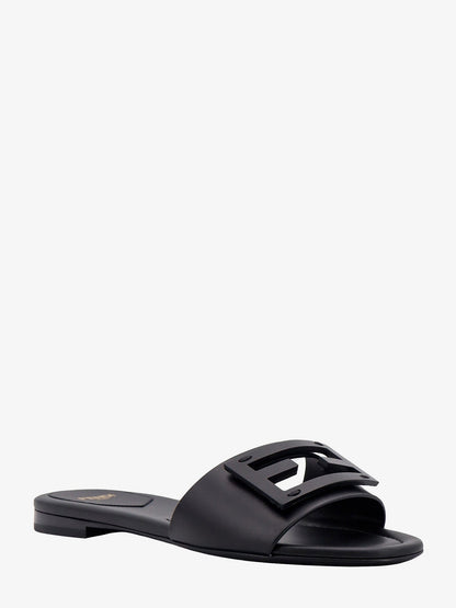 Fendi Baguette Leather Slides