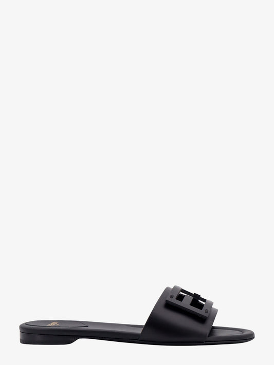 Fendi Baguette Leather Slides