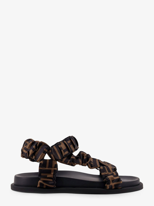 Fendi Feel Elastic Sandals With Ff Motif