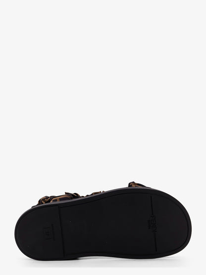 Fendi Feel Elastic Sandals With Ff Motif