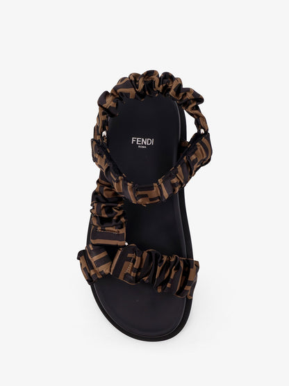 Fendi Feel Elastic Sandals With Ff Motif