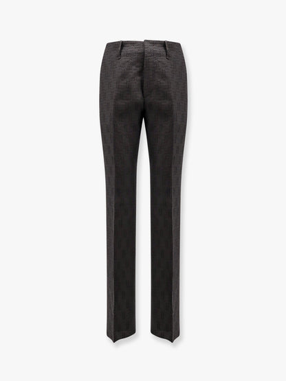 Fendi Ff Jacquard Linen Trouser