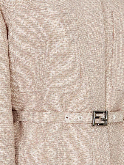 Fendi Ff Diagonal 3d Wool Blazer