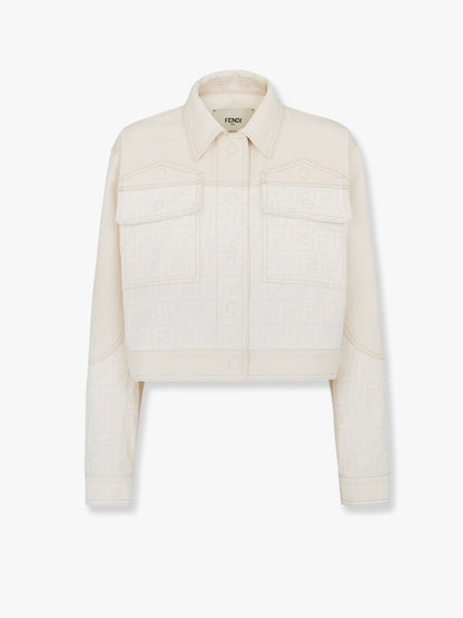 Fendi Ff Off White Denim Jacket