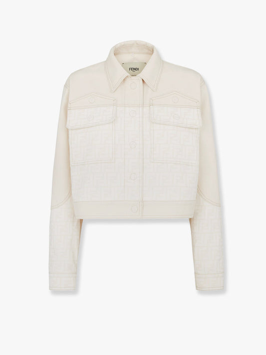 Fendi Ff Off White Denim Jacket
