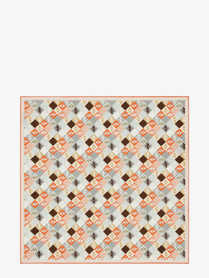 Fendi Ff Organic Silk Twill Foulard