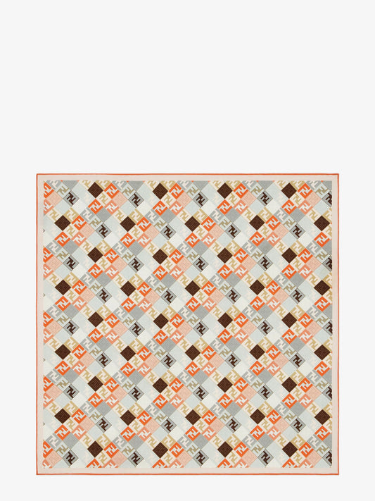 Fendi Ff Organic Silk Twill Foulard