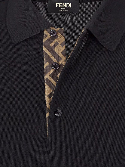 Fendi Cotton Piquet Polo Shirt