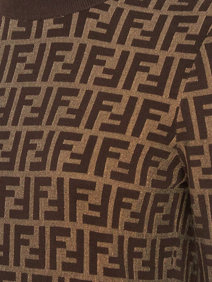 Fendi Cotton Sweater With Ff Motif