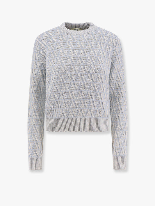 Fendi Ff Wool And Cashmere Crop Sweater