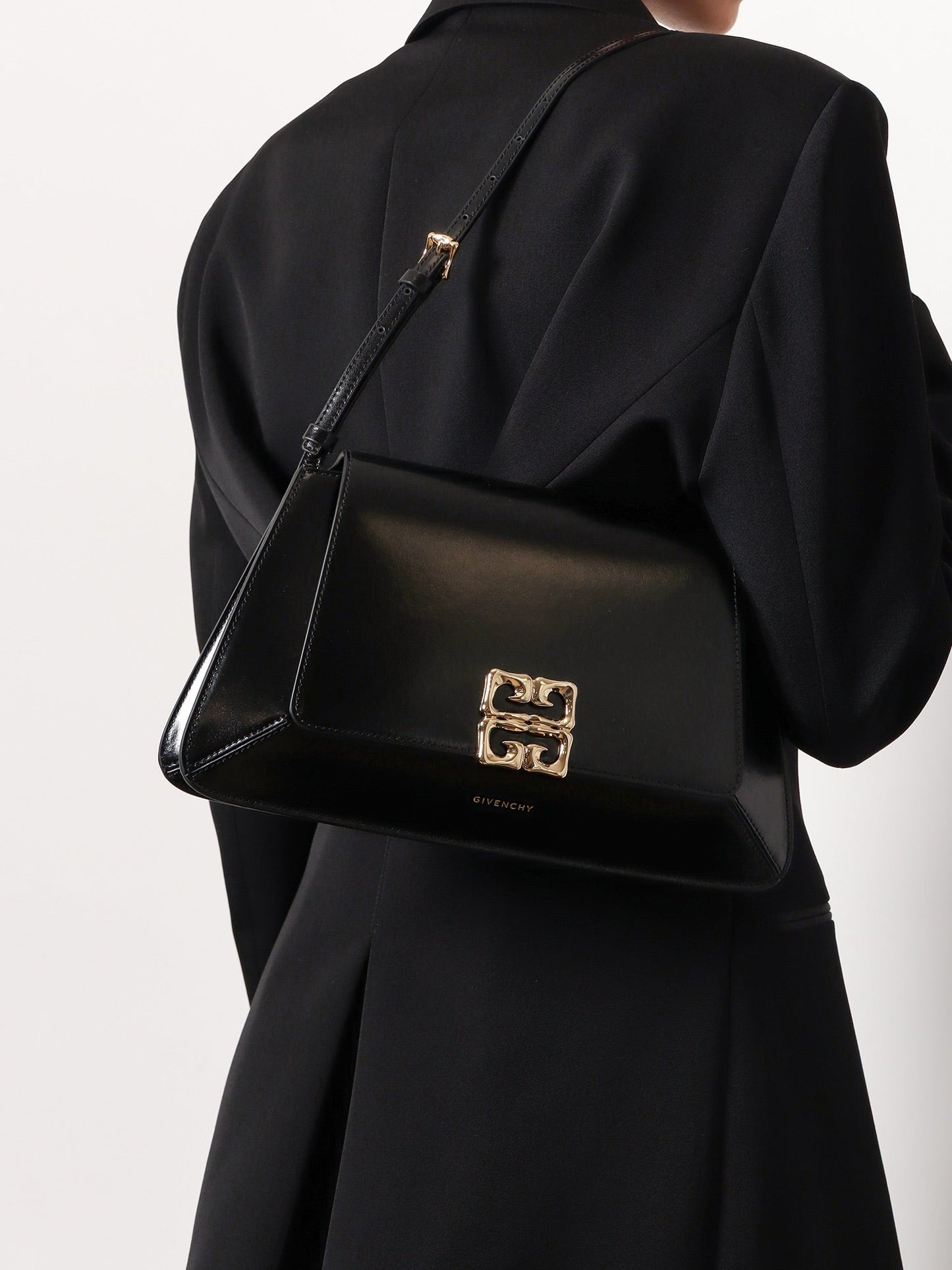 Givenchy 4g Leather Shoulder Bag With 4g Liquid Buckle