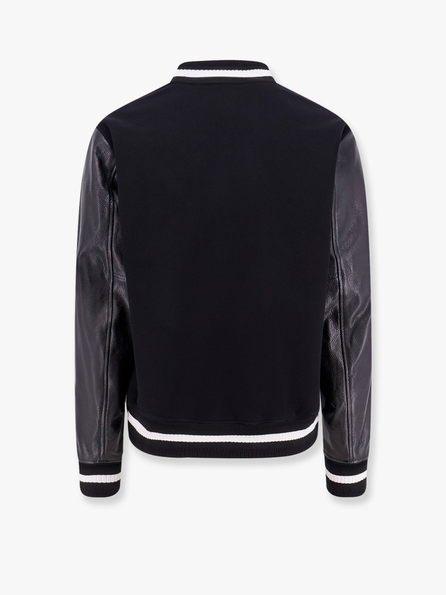 Givenchy Varsity Wool Blend Bomber With Leather Sleeves