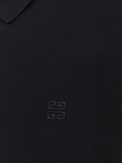 Givenchy Piqué Cotton Polo Shirt With 4g Embroidery