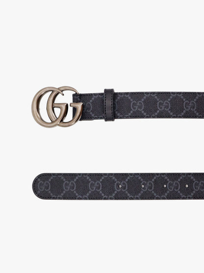 Gucci Coated Canvas Belt With All Over Gg Marmont Motif